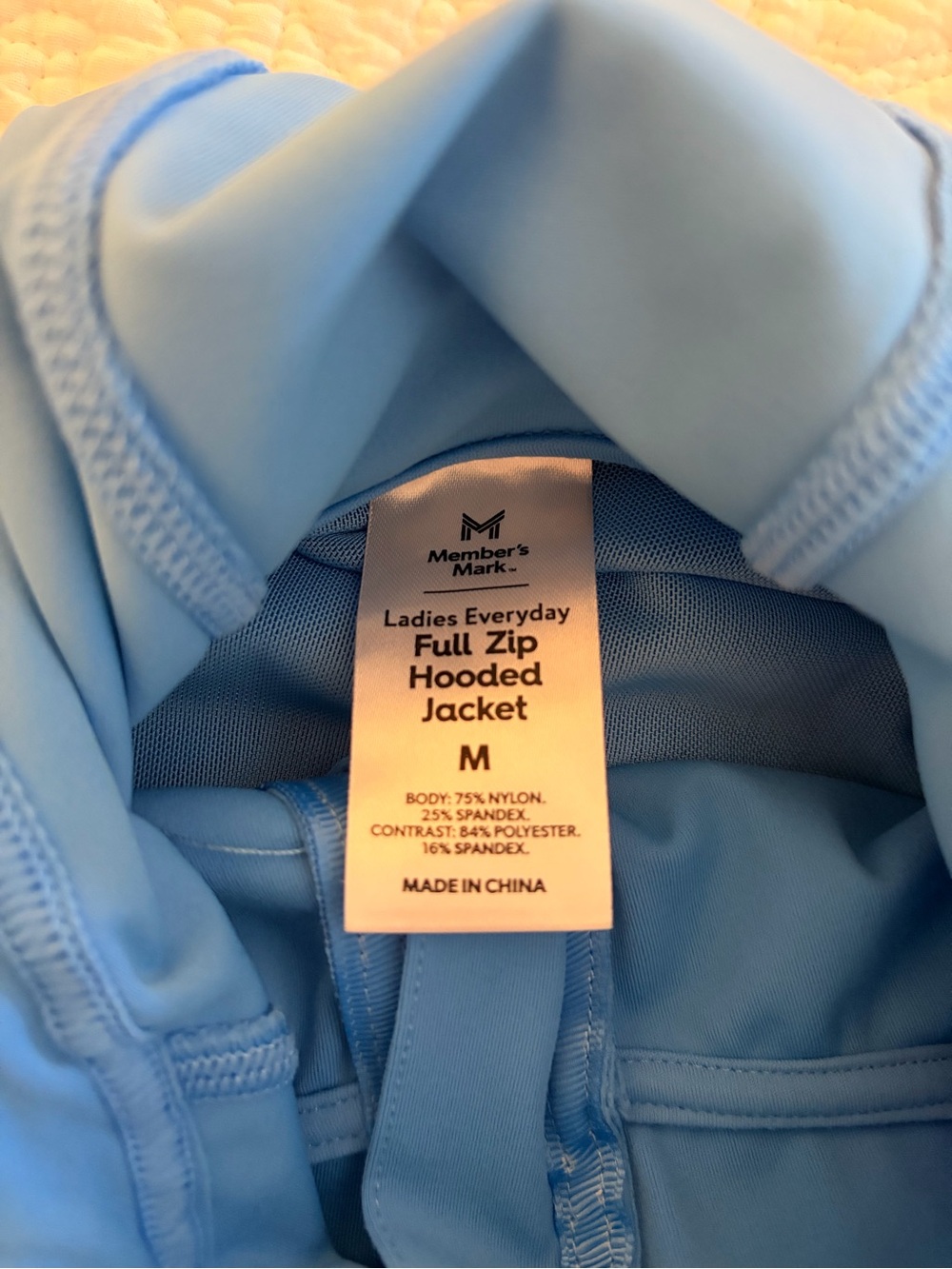 Member's Mark Ladies Full-Zip Hooded Jacket in Light Blue - Picture 2 of 2